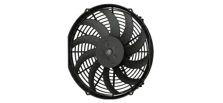 ELETROVENTILADOR AXIAL 12\'\' PERFIL BAIXO SOPRANTE 12V ou 24V 